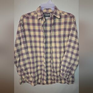 U.S. Expedition Men’s Plaid Cotton Button-Up Shirt – Size Large